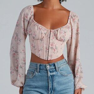 Floral Corset Style Blouse